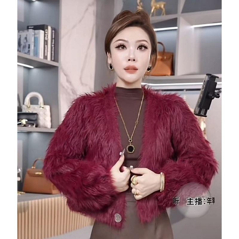 2024 Autumn and Winter New High-End Popular One-Button Short Woolen Coat for Women Fashionable Stylish All-Match Long Sleeve Fashion 3