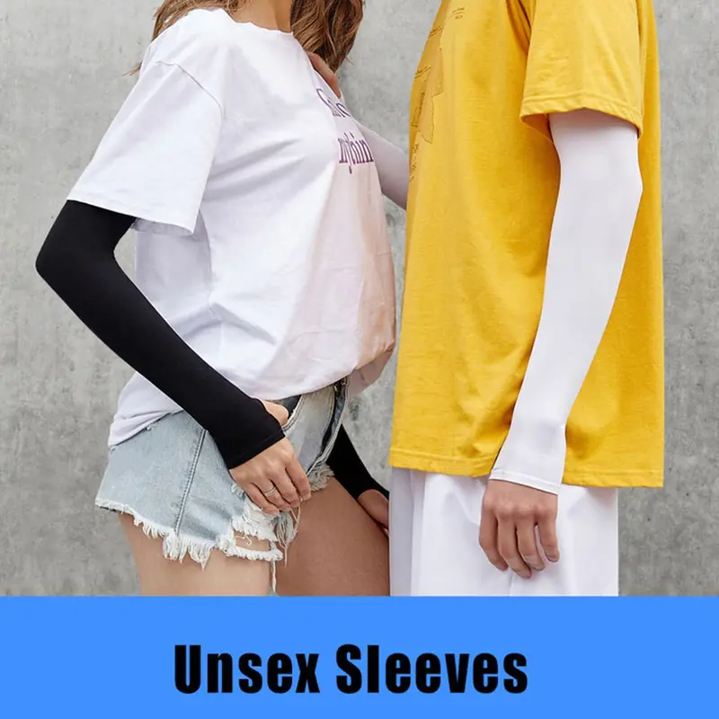2pcs(1 Pair) Men Women Arm Sleeves Sports Sleeve Sun UV Protection Hand Cover Cooling Warmer for Running Fishing Cycling Ski - Universal, Daily Use, Polyester Fabric 3