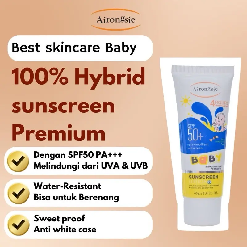 Sunscreen Airongsie Kids SPF 50+ PA+++ Sunscreen Anak Bayi