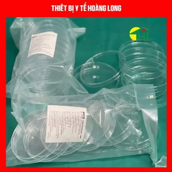 Túi 10 Cái - Đĩa Petri Nhựa Tiệt Trùng 90x15mm