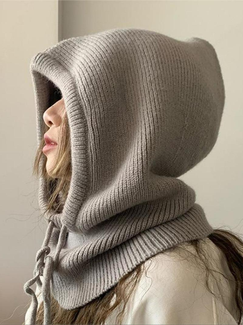 Product Introduction of Solid Color Pullover Hat, Casual Warm Hooded Hat for Fall & Winter, Fashion Accessories for Women & Men 0