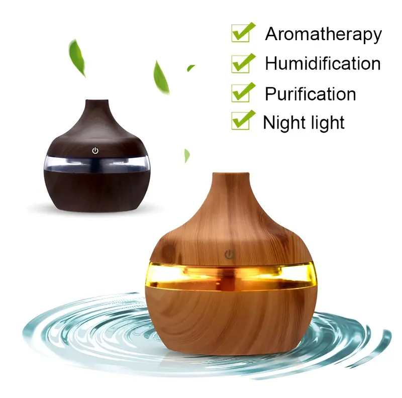 HUMIDIFIER AIR 300 ML PENGHARUM  RUANGAN DIFFUSER PEWANGI KAMAR PARFUM AROMA TERAPI RUANG Putih Remote 1
