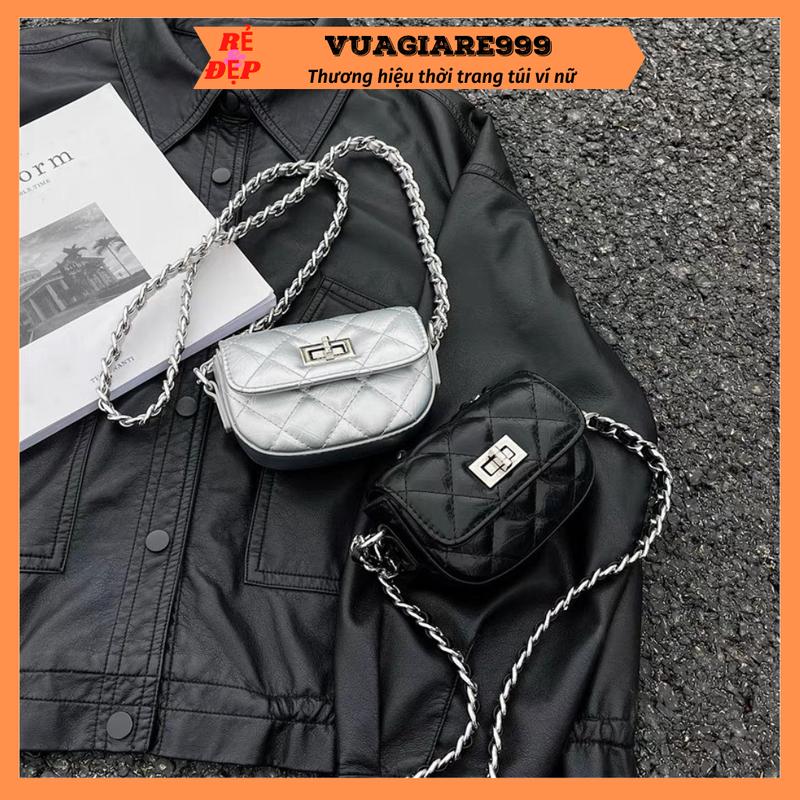 Túi xách mini nữ đeo chéo da nhăn bóng mẫu mới đẹp thời trang hàn quốc DC138
