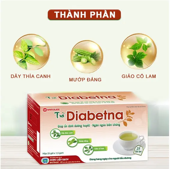 Trà Diabetna cho người tiểu đường hỗ trợ hạ đường huyết và mỡ máu