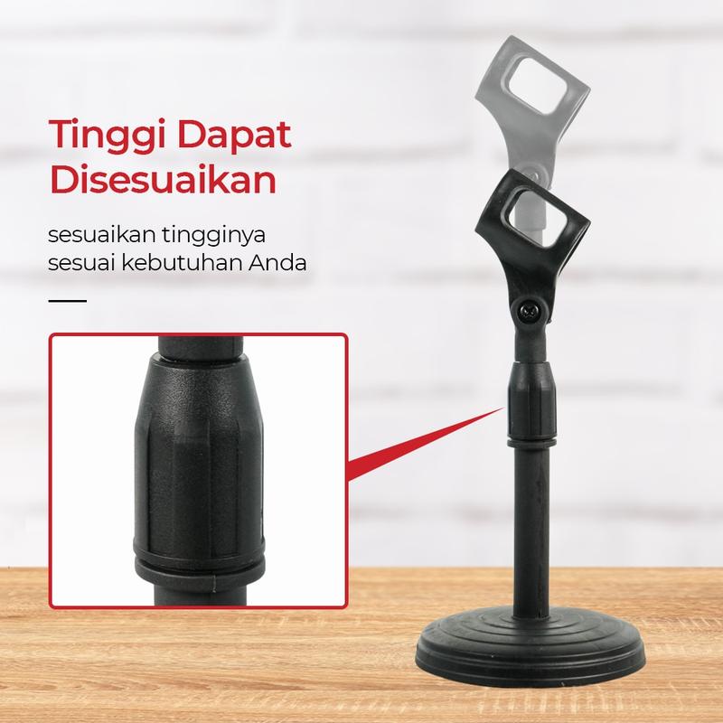 TaffStudio Stand Mikrofon Handphone Mic Hp Desktop Disc Microphone and Handphone Adjustable Height 1