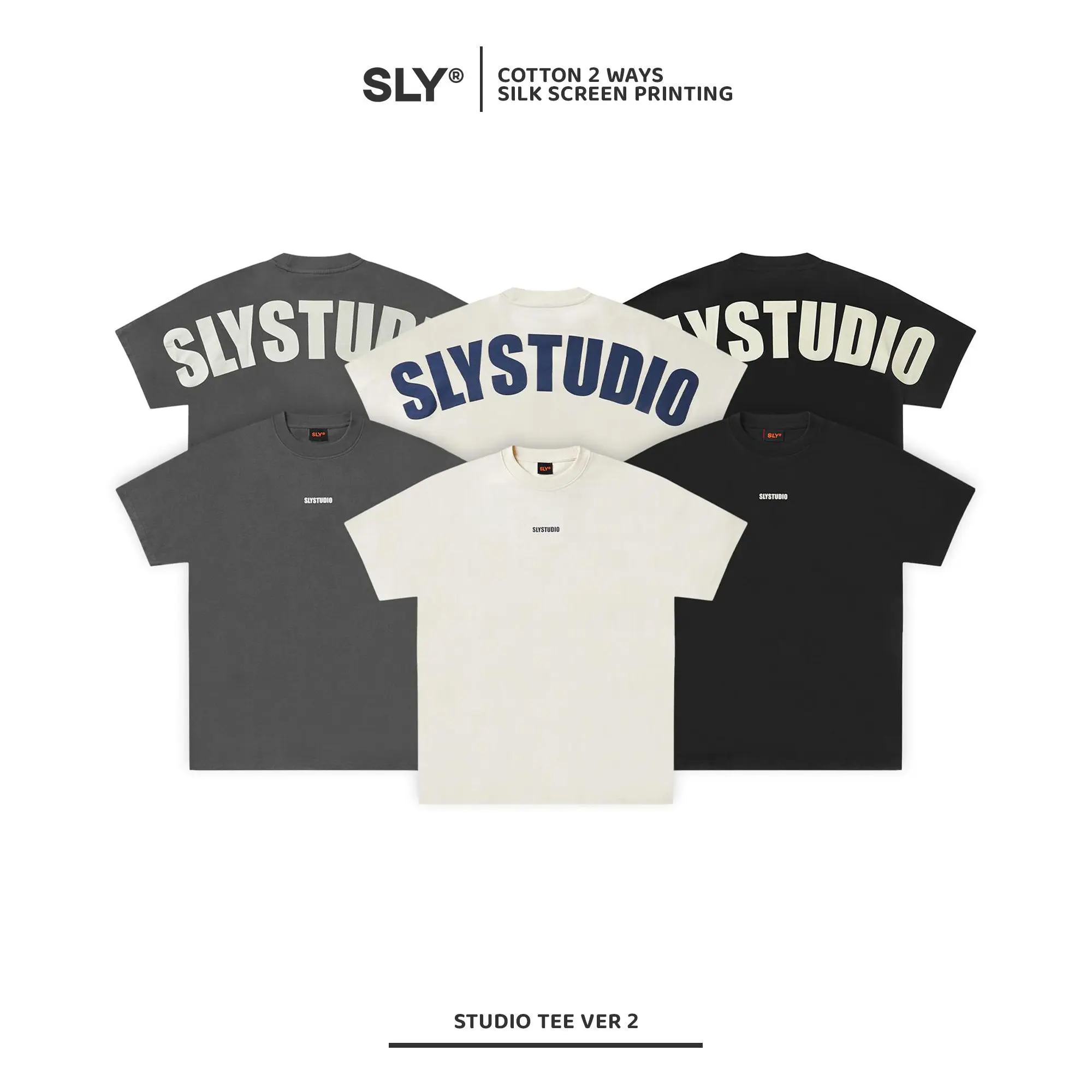 Áo thun Cổ Tròn 2 chiều SLY STUDIO V2 form cánh dơi Menswear