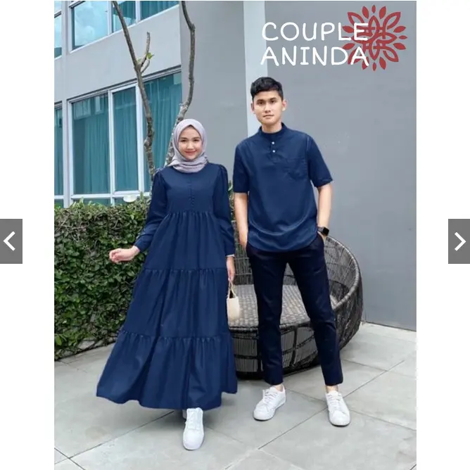 CP COUPLE ANINDA MAXI DRESS POLOS eD / BAJU PASANGAN WANITA PRIA 3