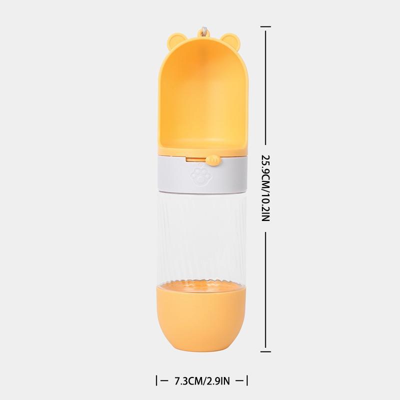 Product Introduction of Portable Pet Water Bottle, Pet Drinking Cup with Food Storage Container, Outdoor Pet Water Bottle, Dog & Cat Accessories 1