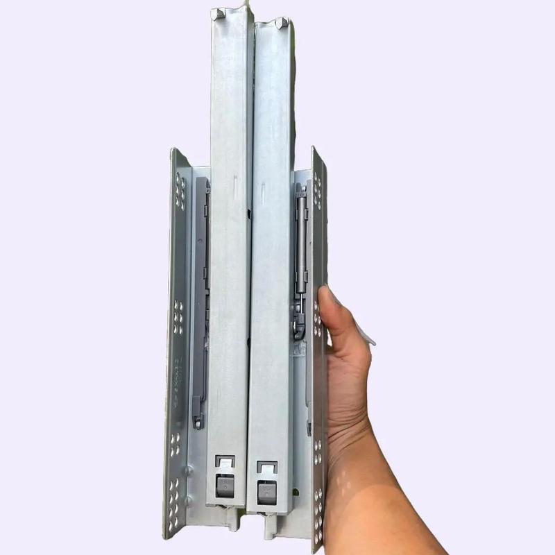 Ray Trượt Giảm Chấn Toàn Phần - Bộ Gồm 2 Thanh Trượt Kèm Chốt Khóa slider  cabinet