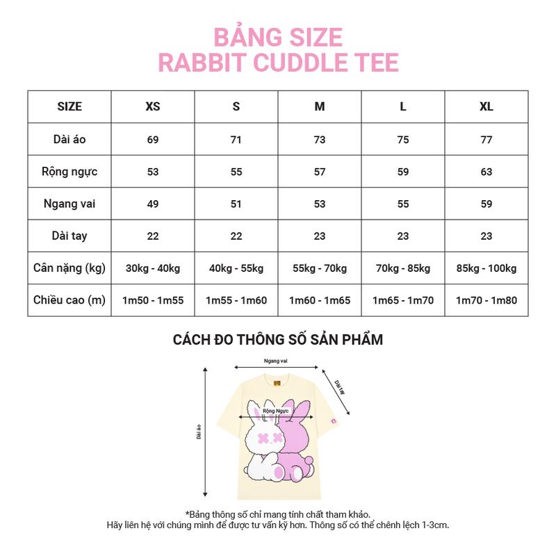 DREAMER COLLECTION - Áo Thun Unisex Nam Nữ Chất Cotton Bad Rabbit - RABBIT CUDDLE TEE 8