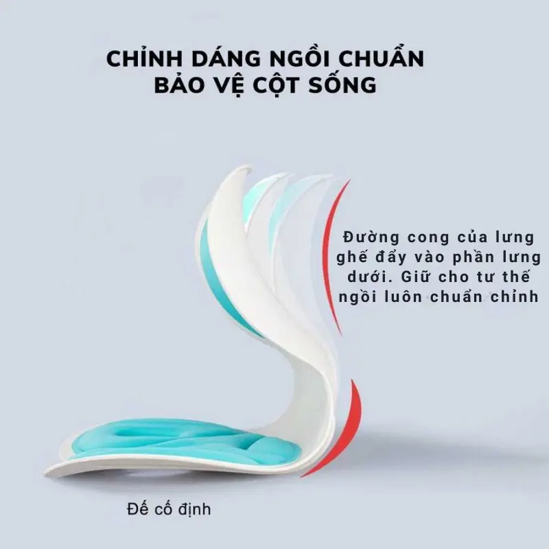 Ghế Công Thái Học Cao Cấp Chỉnh Dáng Ngồi Đúng - Ghế Tựa Lưng Chống Cong Vẹo Cột Sống,Giảm Đau Lưng Cho Người Lớn, Trẻ Em 1