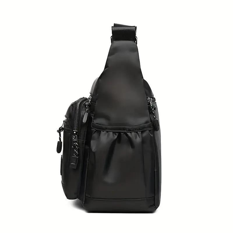 Product Introduction of Large Capacity Multi-layer Chest Bag, Casual Shoulder Bag for Travel & Outdoor Activities, Fashionable Sling Bag for Men 6