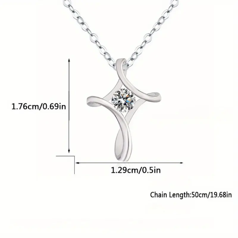 Simple Copper 925 Silver Punk Cross Pendant Necklace | Hypoallergenic, Exquisite Craftsmanship Stylish Jewelry Ideal Gift for Lovers Suitable Daily, Party & Music Festival Wear Lightweight and Comfortable Design 3