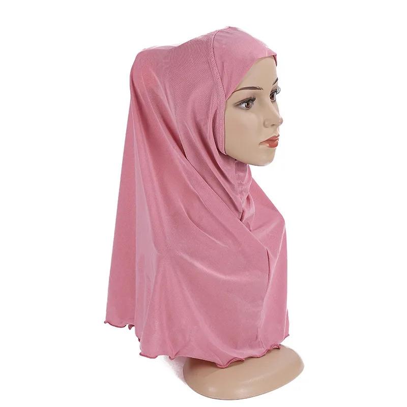 Product Introduction of Ramadan Headscarf Children's Scarf Girl 7 to 12 Years Old Muslim Islamic Shawl Soft Stretch Headscarf Malaysian Girl Children's Headscarf 15