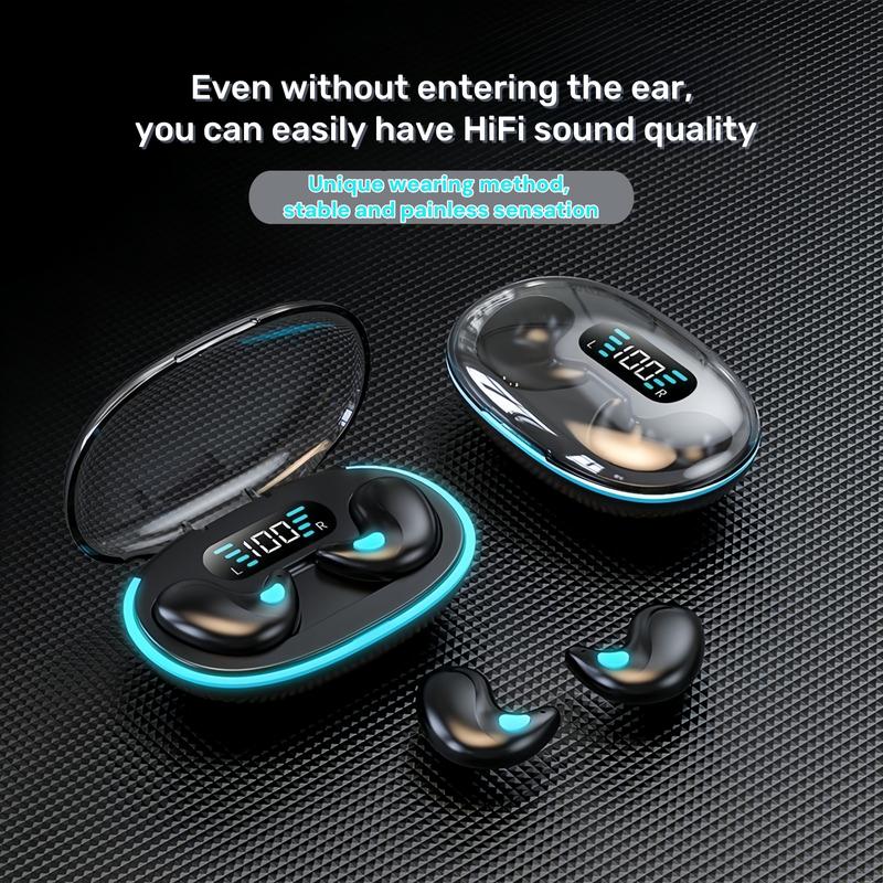 Tai nghe ngủ, Điều khiển cảm ứng, X55, Khử tiếng ồn, Bluetooth 5.49, Tai nghe, với âm thanh nổi Hi-Fi, Mic tích hợp vệ sinh chống ù tai tai  nghe  ngủ  mini tai  nghe  bluetooth  bass  căng tai  nghe  đi  ngủ  có  núm  cao  su 1