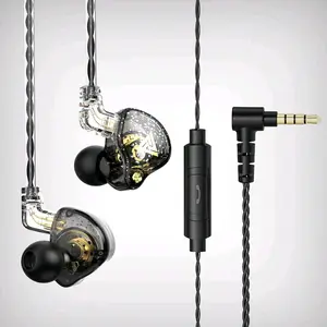 QKZ AK6 PRO IEM Earphone With Microphone Headset Gaming Earphone Basshead Live Music