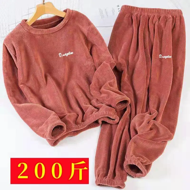 Bộ Đồ Mùa Đông, Một Mảnh / Phù Hợp, Chất Liệu Lông Cừu San Hô, Dành Cho Nam Và Nữ, Lót Lông Cừu, Dày Và Dáng Rộng, Thích Hợp Mặc Nhà, Đồ Ngủ, Đồ Thể Thao Và Áo Mặc Bên Ngoài, Ấm Áp