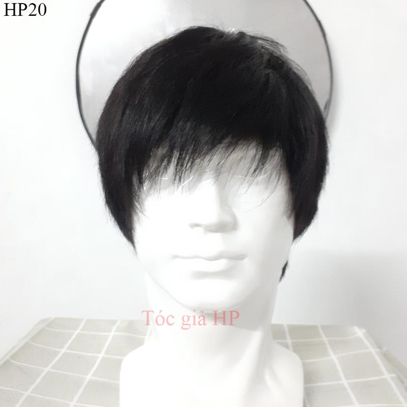 Tóc giả nam nguyên đầu, làm từ tóc thật