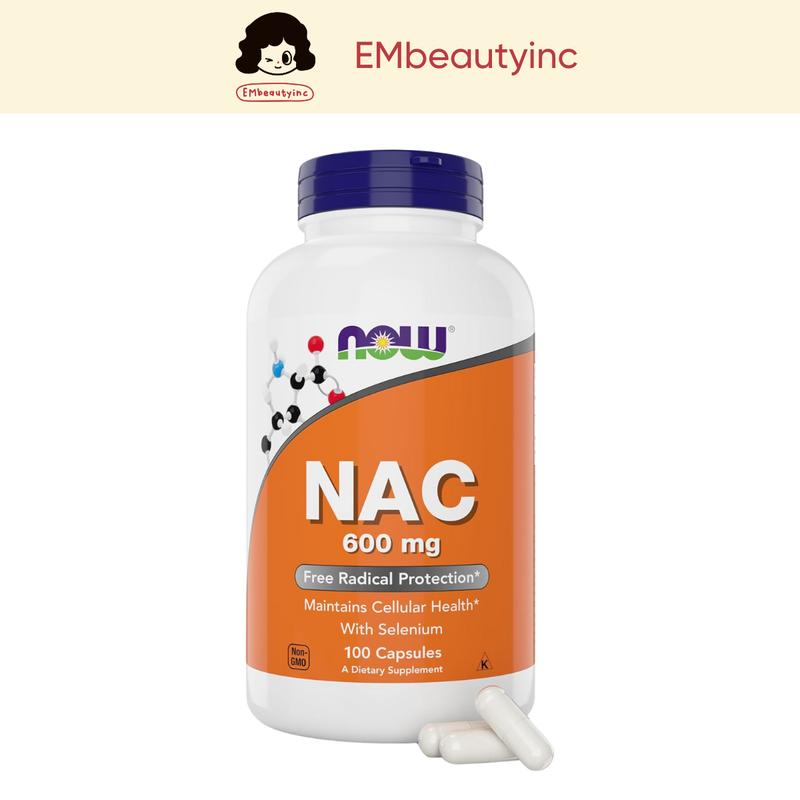 Viên Uống Now NAC 600mg Hỗ Trợ Sáng Da & Thải Độc Gan