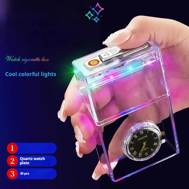 Real dial transparent colored light whole box, coarse charging