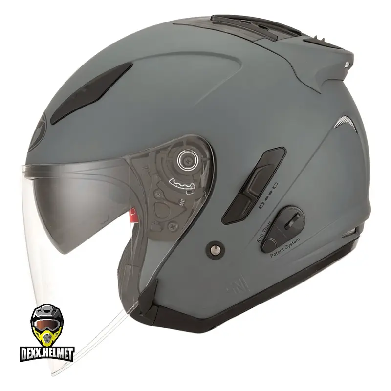 Helm KYT Galaxy Flat R Solid SNI Original Half Face [XXL READY] Motorcycle Visor 3