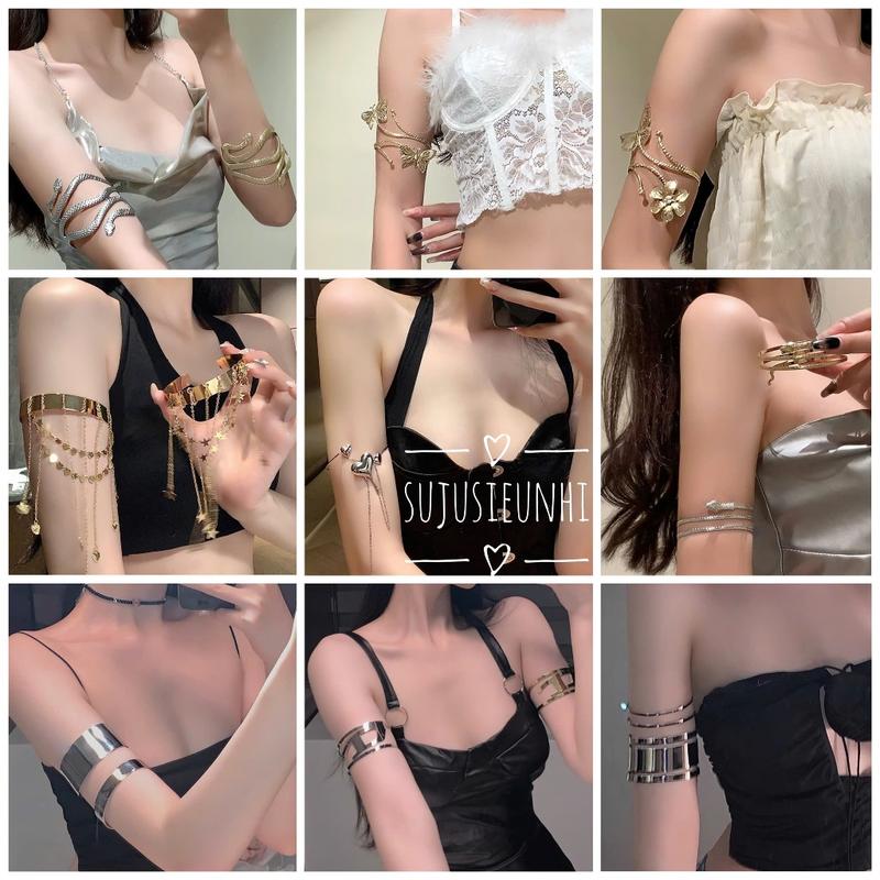 tổng hợp các mẫu vòng đeo bắp tay phong cách bohemian mông cổ, cosplay nữ thần hi lạp, đôn hoàng