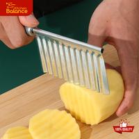 Gambar Kitchen Balance Pisau Pemotong Kentang Zigzag Alat Potong Keripik Sayur Buah Bergelombang Stainless Steel 1103 - Pisau Potong Kentang dari Kitchen Balance Kota Administrasi Jakarta Utara 4 Tokopedia