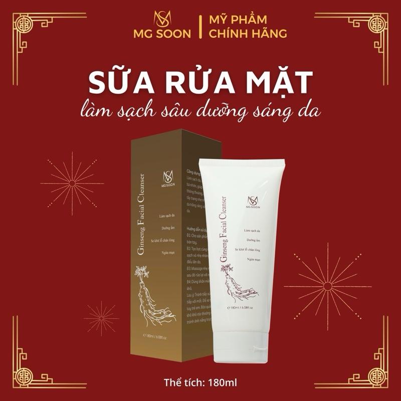 SỮA RỬA MẶT SÂM ĐỎ 180ML - MG S.O.O.N - Ngừa Mụn Và Làm Sạch Sâu Cho Mọi Loại Da Dưỡng Ẩm Tea Nữ  Women Hỗ Trợ Trắng Sáng Da dầu Skincare srm sữa rửa mặt da nhạy cảm