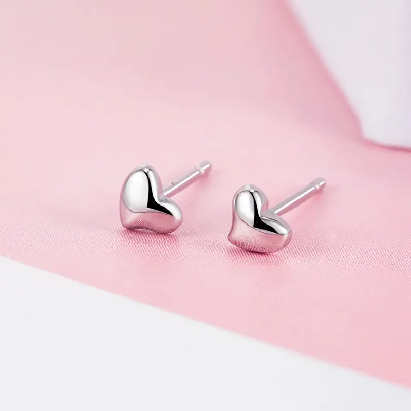 Luxe & Luster Jewelry Cute Love Stud Earrings, Brass Jewelry, Women's Jewelry, Earrings, Unique Design, High-end, Delicate, Elegant, Versatile, Korean Style
