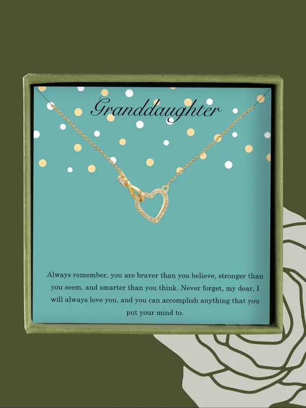 Infinity Symbol & Heart Design Pendant Necklace, Elegant Artificial Zircon Decor Necklace for Women for Party, Daily Decor, Trendy All-match & Exquisite Jewelry for Birthday Gift 0