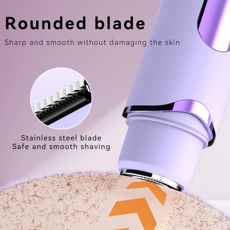 2 and 1 Double-Headed Women's Electric Hair Catcher, Women's USB Charging Eyebrow Face Shaver, Suitable for Face, Underarm, Bikini Line, Leg and Whole Body, Ideal Gift for Halloween Or Christmas! Comfort 6