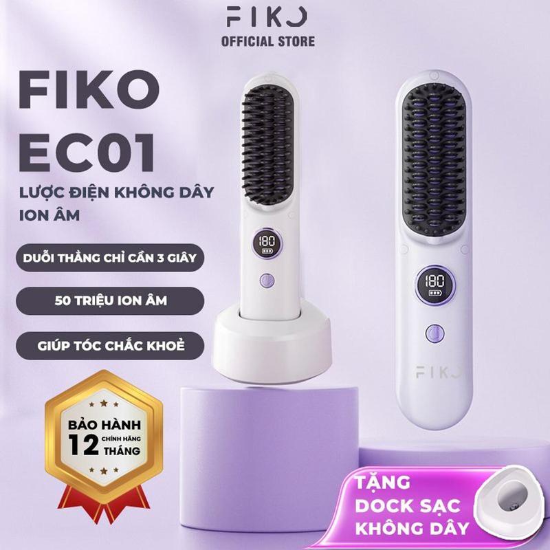 [LIVE] Lược điện không dây ion âm FIKO EC01 - Chăm sóc tóc suôn mượt, tạo kiểu - Tặng dock sạc không dây
