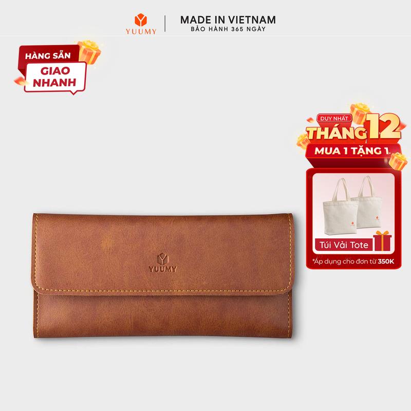 Ví Yuumy Thời trang nữ kiểu cầm tay dáng dài - Ví da YV28