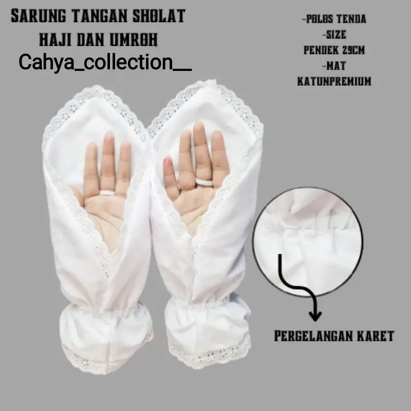 Sarung tangan umroh dan haji wanita 1