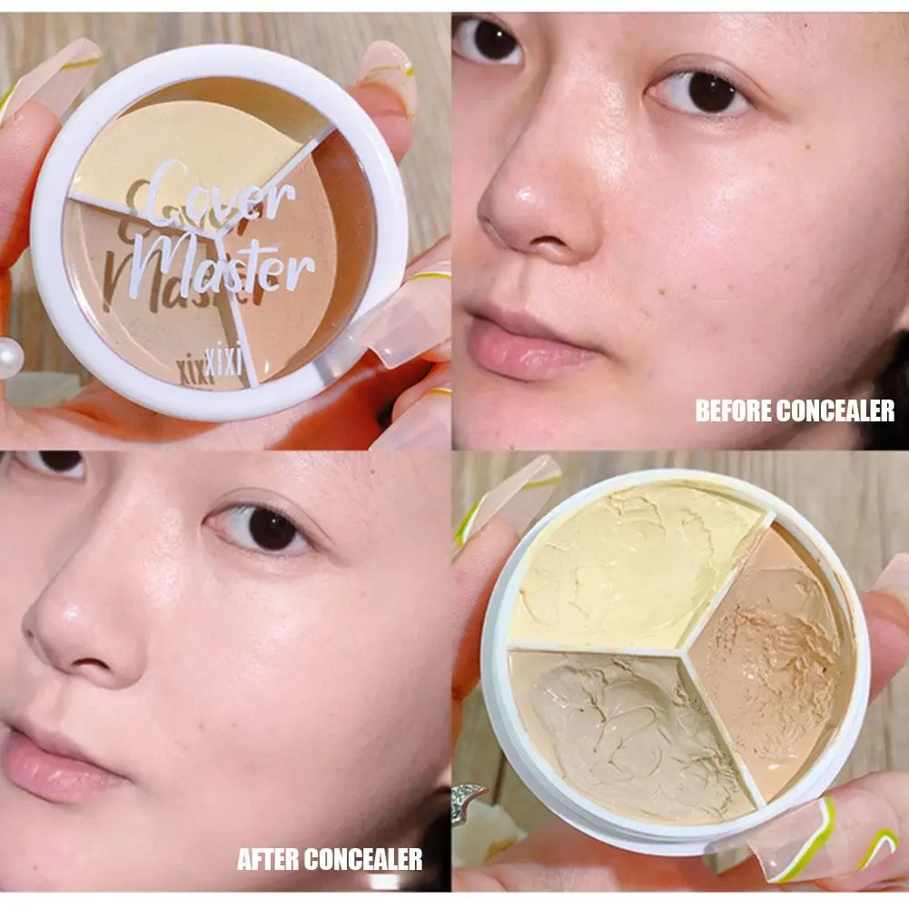 3 Color Concealer Palette Pro Makeup Contouring Long Eye Dark Acnes Bags Waterproof Setting Y4L4