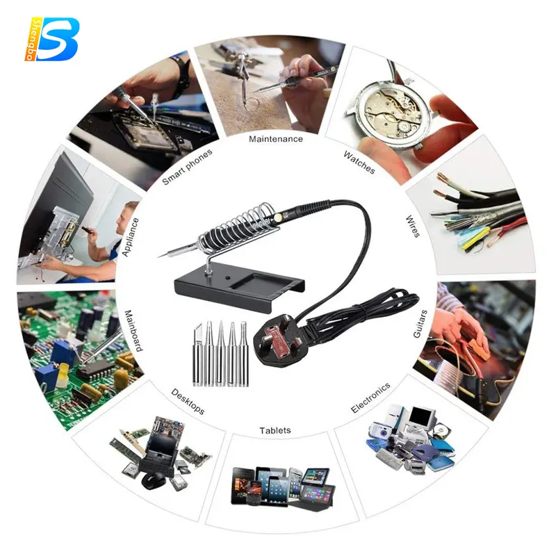 bộ 15 món Mỏ hàn thiếc điều chỉnh nhiệt độ, máy hàn chì mini, mỏ hàn tq936 60w 220v và phụ kiện hàn, thiếc hàn 3