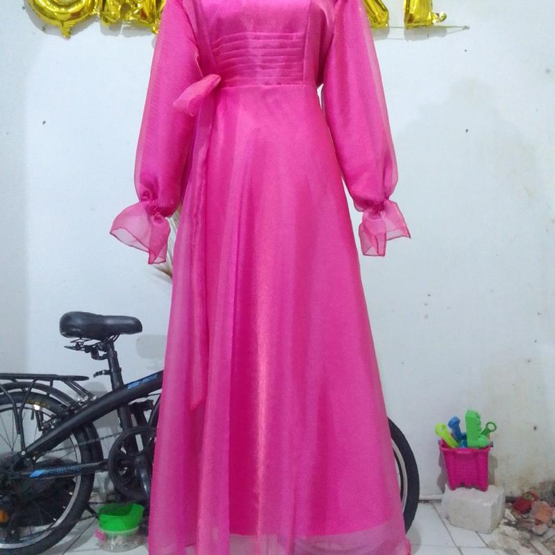 DRESS ORGANZA CRISTAL PREMIUM Gamis Seragam 3