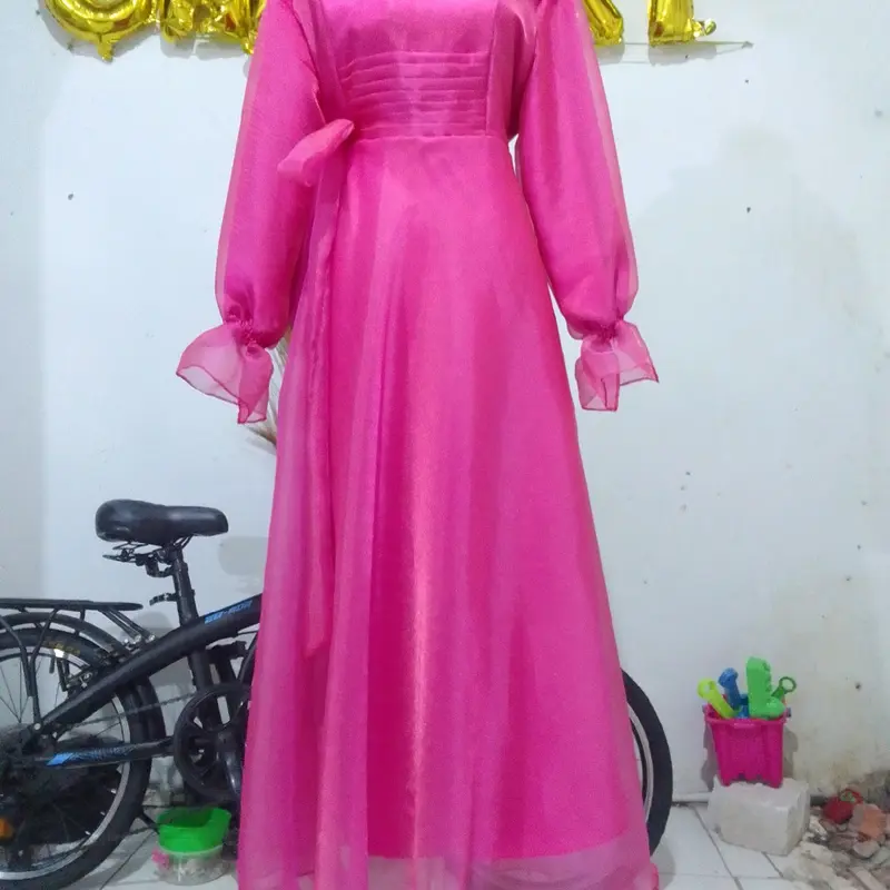 DRESS ORGANZA CRISTAL PREMIUM Gamis Seragam 3