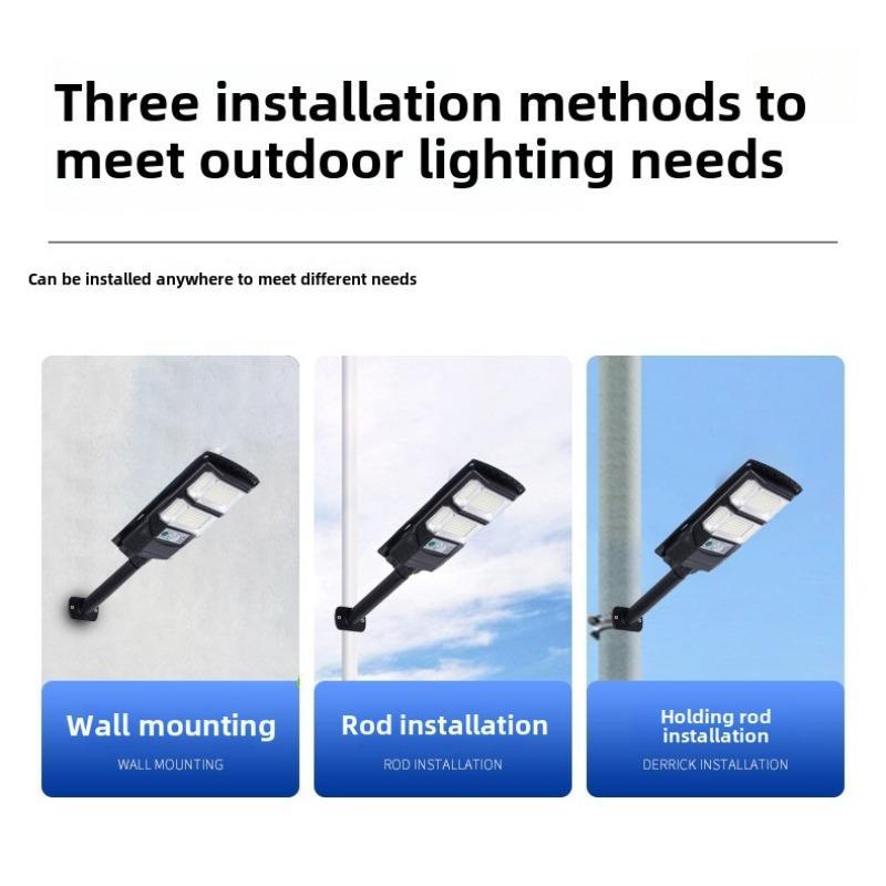 Solar Powered Outdoor Street Light, Ultra-bright LED Garden Light, Outdoor Solar Light with Motion-Sensor, Outdoor Lighting for Garden, Yard, Patio 4