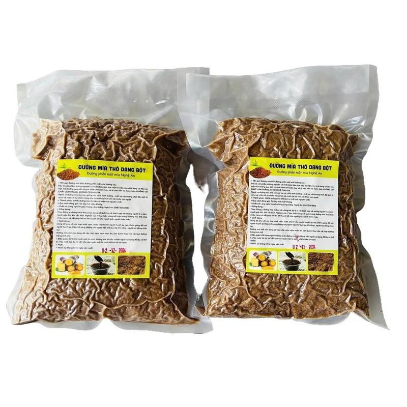  Combo 2Kg Đường Mía Thô Dạng Bột Đường Nâu Dạng Bột Sản Xuất Từ Mật Mía Nguyên Chất Không Pha Trộn Không Chất Bảo Quản 