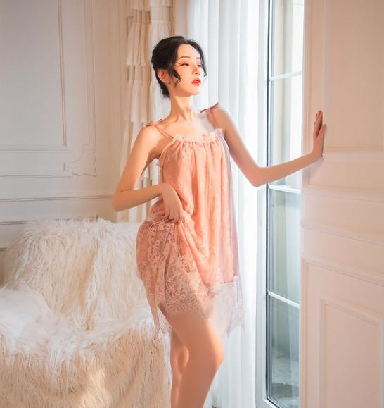 Product Introduction of Female Night Dresses Pajamas Princess Design Lace Sexy Lingerie Sleepwear Nightwear GF1002 Dress 20