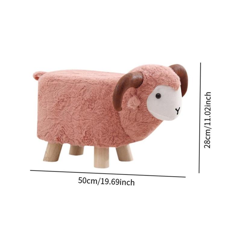 Product Introduction of Cute Animal Footstool Comfortable Kids Stool for Bedroom Indoor Guest Rooms 0