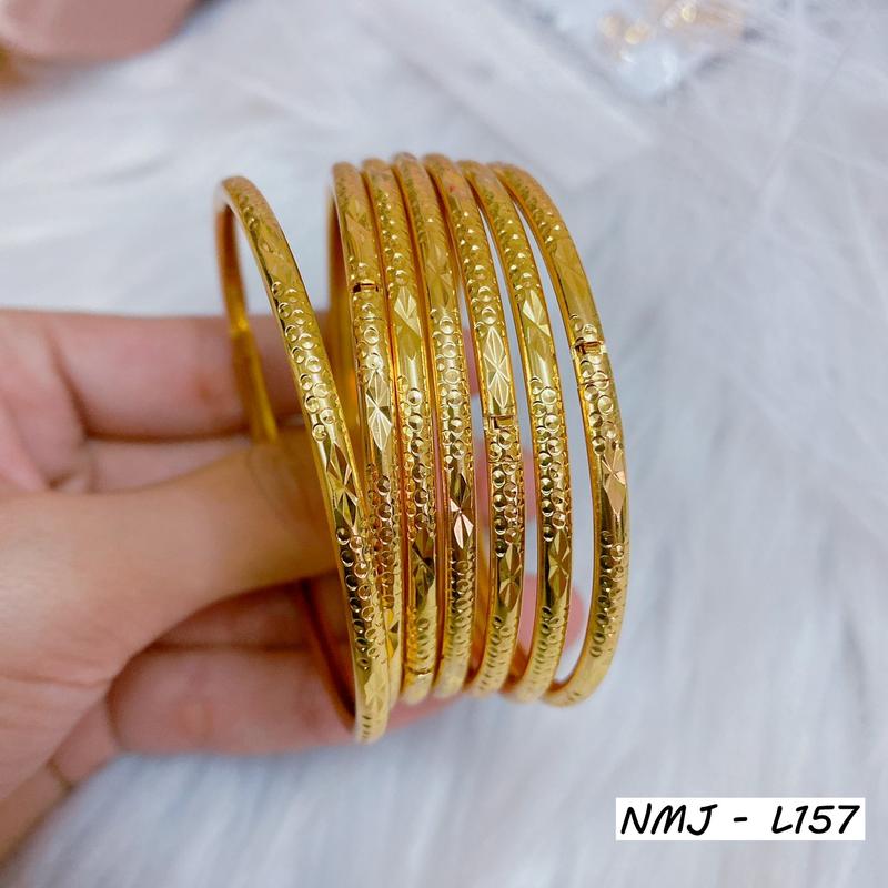 Bộ Vòng Tay Ximen Nữ L157 Khóa lưỡi Gà 1 bộ 7 chiếc bản 4 ly siêu sang