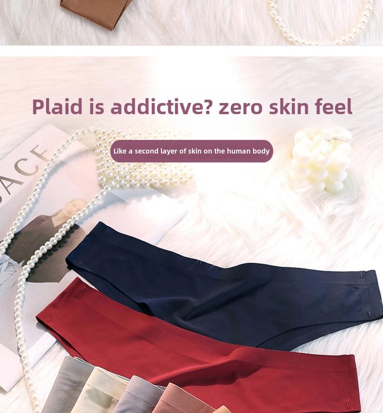 Product Introduction of Quần Lót Lụa Lạnh Không Đường May, Bán Chạy Mùa Hè, Dành Cho Nữ, Thoáng Khí, Cạp Thường, Quần Lót Nữ Xuất Khẩu Một Mảnh 8
