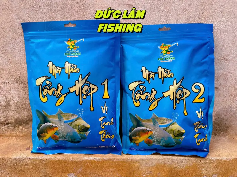 Mồi Nền Tổng Hợp Phú Thành 500g Số 1 + 2 Vị Tán Thơm, Vị Thơm Tán Cho Mồi Câu Cá - Bắt Cá, Đi Câu 0