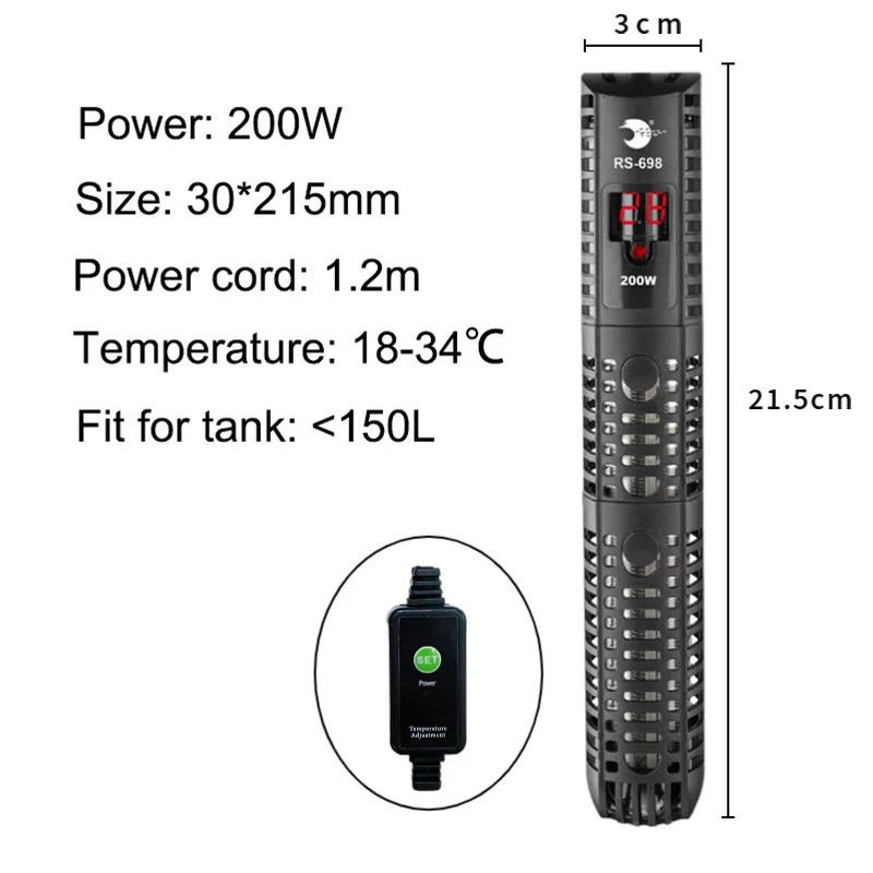 Aquarium Submersible Heater Fish Tank Water Heating Rod Constant Aquarium Thermostat Temperature Control 220-240V 50-500w 8