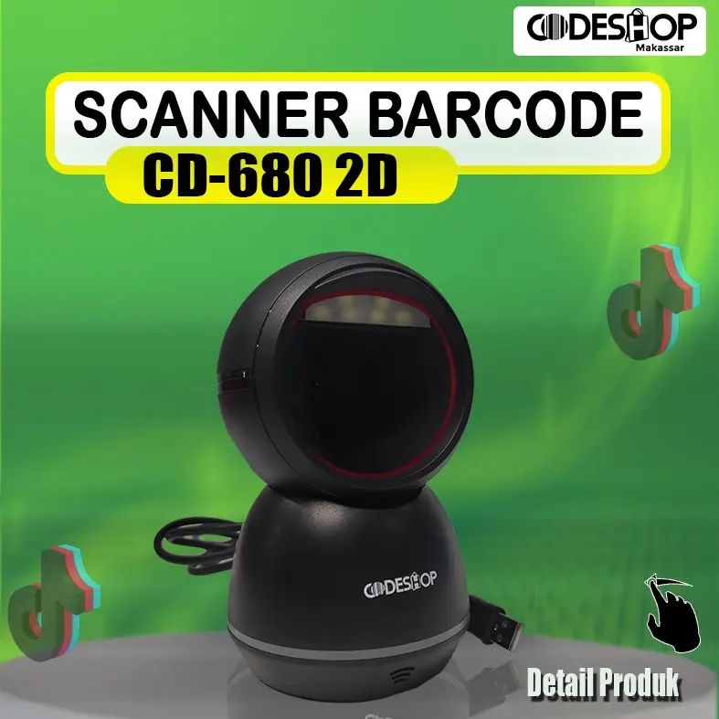 SCANNER BARCODE SUPER CEPAT CODESHOP CD680 / CD 680 2D MINIMARKET 1