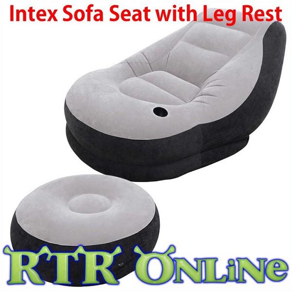 Intex Inflatable Sofa Seat with free Ottoman Leg Rest  Optional Electric Pump 1