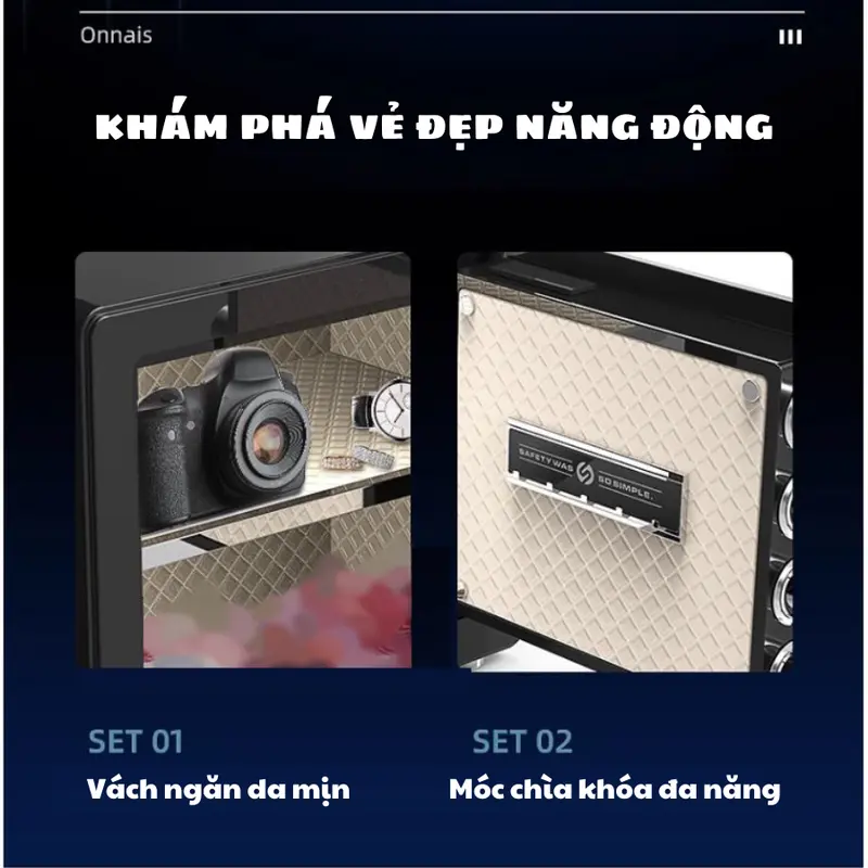 [MẪU 2024] Két sắt mini khóa vân tay khóa số cao cấp,Két sắt chống cháy cho gia đình nhà hàng khách sạn gắn tủ 5