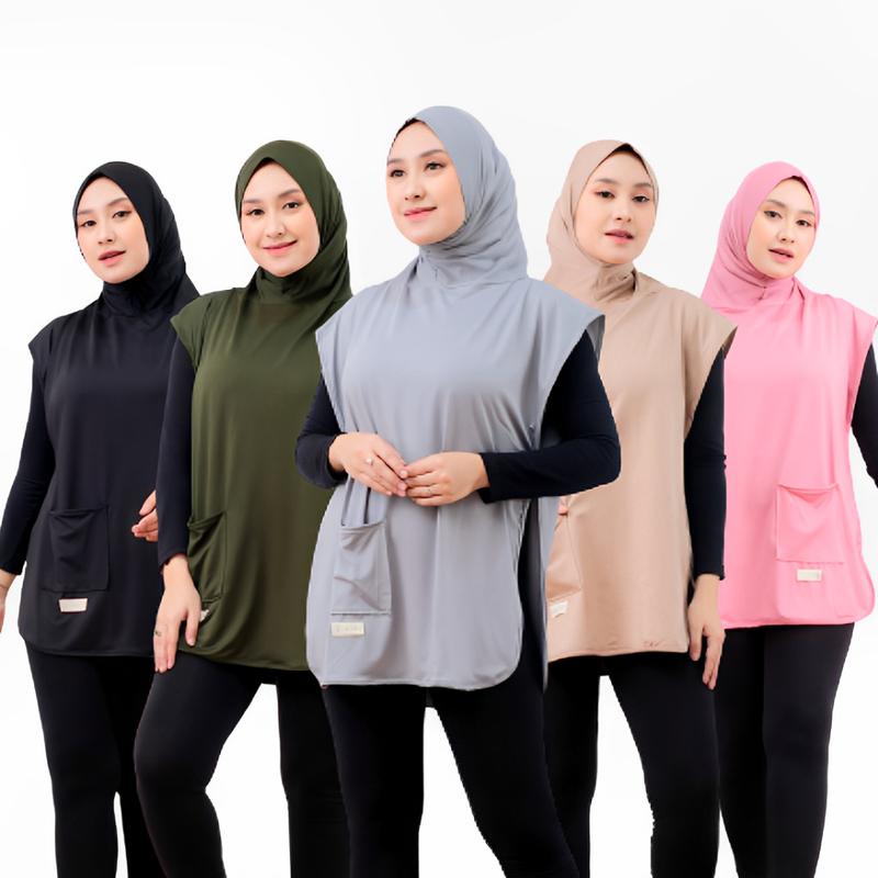 Adhisti - Rompi Hijab Olahraga Wanita Instan - Vest Hijab Sporty Olahraga Wanita 0